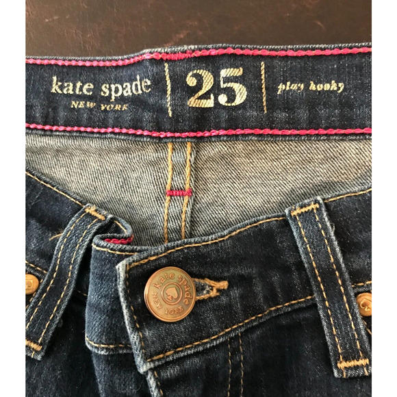 Kate Spade Jeans Women's Play Hooky Broome Street Skinny Dark Blue Denim - 25 - Picture 7 of 14